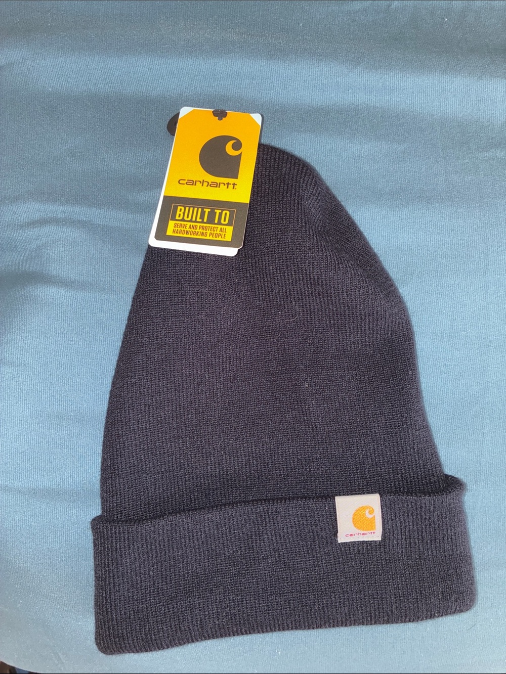 NWT Carhartt Navy Knit Cuffed Beanie